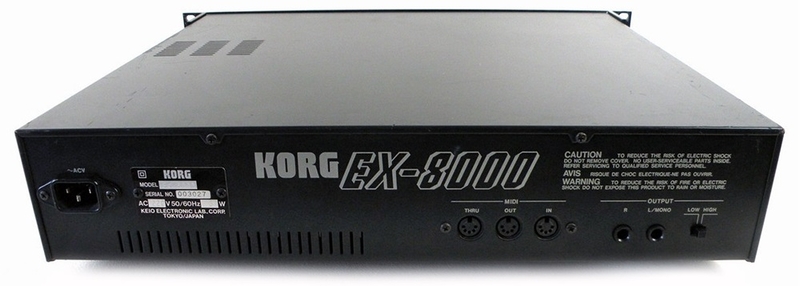 Panneau Arrière Korg EX-8000 Derrière Korg EX-8000