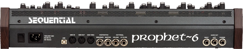 Panneau Arrière Sequential Prophet-6 Desktop Derrière Sequential Prophet-6 Desktop